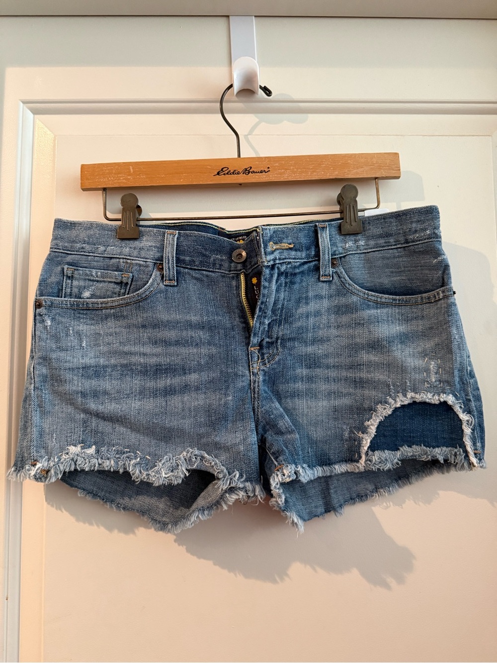 Lucky Brand Light Blue Distressed Denim Cutoff Shorts